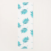 Turkooise tropische palmbladeren patroon yogamat (Achterkant)
