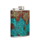 Turkooise verbrand Oranje penseelstreek > Heupkolv Heupfles (Rechts)