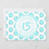 turkooise voetballen patroon girale verjaardag kaart (Achterkant)