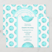 turkooise voetballen patroon girale verjaardag kaart (Voorkant / Achterkant)