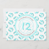 turkooise volleybalballetmeisjes verjaardag kaart (Achterkant)