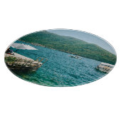 Turkooise wateren van Perast - Montenegro Snijplank (Hoek)