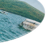 Turkooise wateren van Perast - Montenegro Snijplank (Hoek)