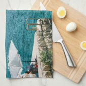 Turkooise wateren van Perast - Montenegro Theedoek (Quarter Fold)