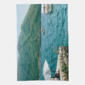Turkooise wateren van Perast - Montenegro Theedoek (Verticaal)