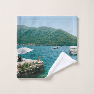 Turkooise wateren van Perast - Montenegro Washandje