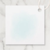 turkooise witte florale bruiloft bedankjes labels (Achterkant)