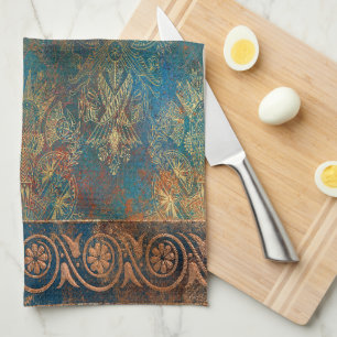 Turkooisgroen koper patina turquoise theedoek