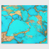 turkooismineraal cadeaupapier (Vlak)