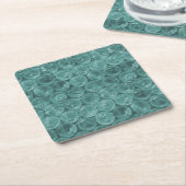 Turkooisomlooppatroon Kartonnen Onderzetters (Schuin)