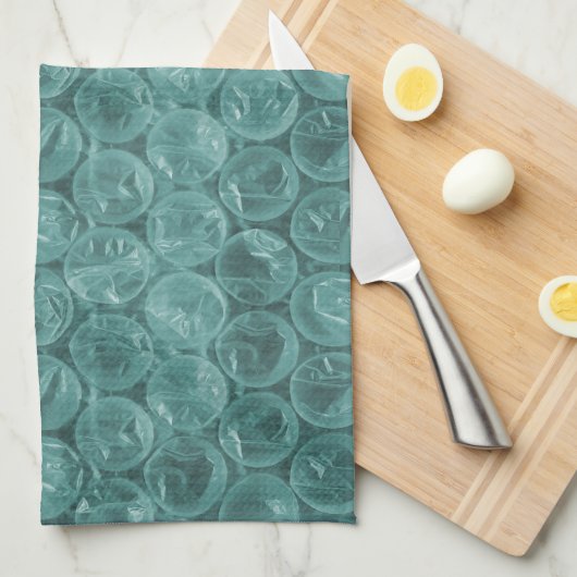Turkooisomlooppatroon Theedoek (Quarter Fold)