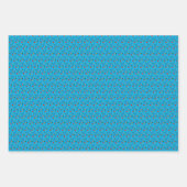 Turkooispatroon rode wilde bloemen, omhuld papier inpakpapier vel (Voorkant 2)