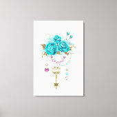 Turkooisrozen met Sleutels Canvas Afdruk (Voorkant)