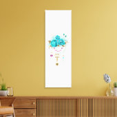 Turkooisrozen met Sleutels Canvas Afdruk (Insitu (Woonkamer))