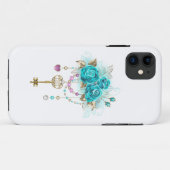 Turkooisrozen met Sleutels Case-Mate iPhone Case (Achterkant (horizontaal))