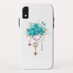 Turkooisrozen met Sleutels Case-Mate iPhone Case
