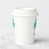 Turkooisrozen met Sleutels Papieren Bekers (Rechts)