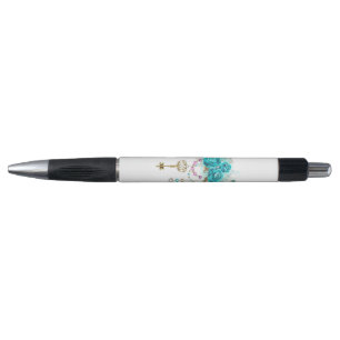 Turkooisrozen met Sleutels Pen