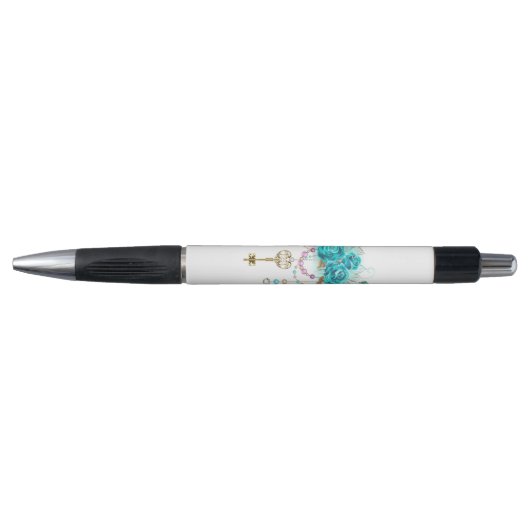 Turkooisrozen met Sleutels Pen (Voorkant)