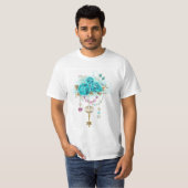 Turkooisrozen met Sleutels T-shirt (Voorkant volledig)