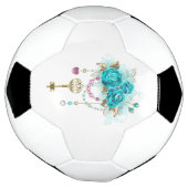 Turkooisrozen met Sleutels Voetbal (Gedraaid)