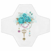 Turkooisrozen met Sleutels Voetbal (Enkel)