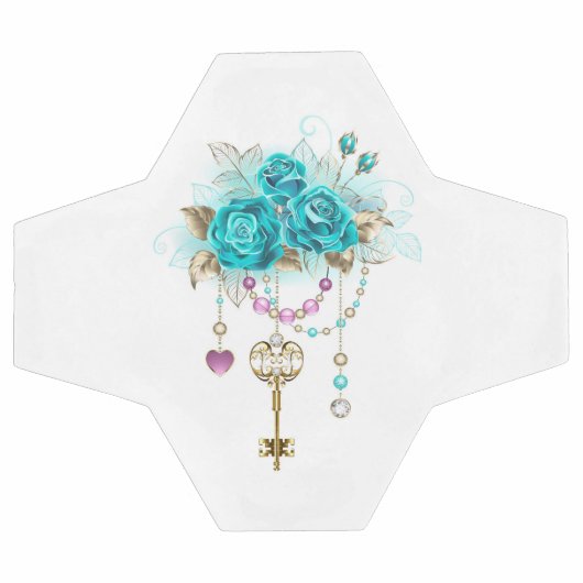 Turkooisrozen met Sleutels Voetbal (Enkel)