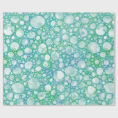 Turkooisschuimpapier voor Zeeen | Ocean Bubbles Cadeaupapier (Vlak)