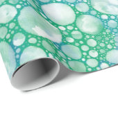 Turkooisschuimpapier voor Zeeen | Ocean Bubbles Cadeaupapier (Rol Hoek)