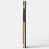 Turkooisverf op weed hout Case-Mate iPhone case (Achterkant / Links)