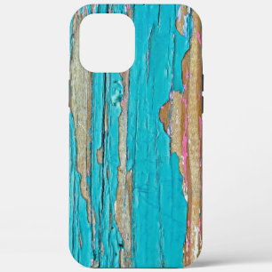 Turkooisverf op weed hout Case-Mate iPhone case