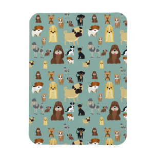 turkooizen achtergrond honden patroon magneet