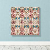 turkooizen blue zilver goud burgundy roze bohaan canvas afdruk (Insitu (Houten vloer))