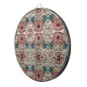turkooizen blue zilver goud burgundy roze bohaan dartbord (Voorkant Rechts)