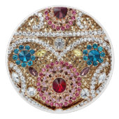 turkooizen blue zilver goud burgundy roze bohaan keramische knop (Voorkant)