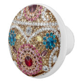 turkooizen blue zilver goud burgundy roze bohaan keramische knop (Rechts)