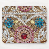 turkooizen blue zilver goud burgundy roze bohaan muismat (Voorkant)