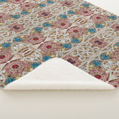turkooizen blue zilver goud burgundy roze bohaan sherpa deken (3/4)