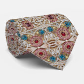 turkooizen blue zilver goud burgundy roze bohaan stropdas (Opgerold)