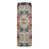 turkooizen blue zilver goud burgundy roze bohaan thermosbeker (Achterkant)