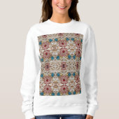 turkooizen blue zilver goud burgundy roze bohaan trui (Voorkant)