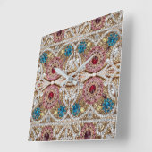 turkooizen blue zilver goud burgundy roze bohaan vierkante klok (Hoek)