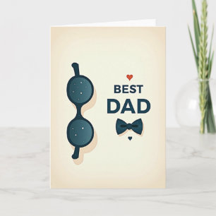 Turkooizen Bril Beste Papa Kaart