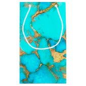 turkooizen gemstone small Gift Bag Klein Cadeauzakje (Achterkant)