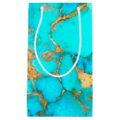 turkooizen gemstone small Gift Bag Klein Cadeauzakje (Voorkant)