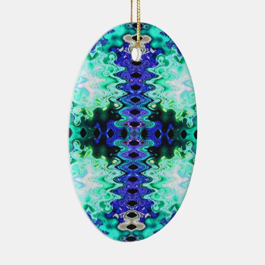 turkooizen groen keramisch ornament (Rechts)