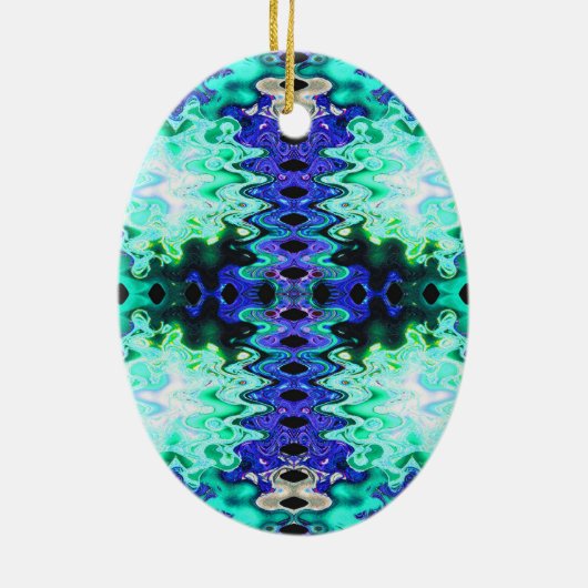 turkooizen groen keramisch ornament (Achterkant)