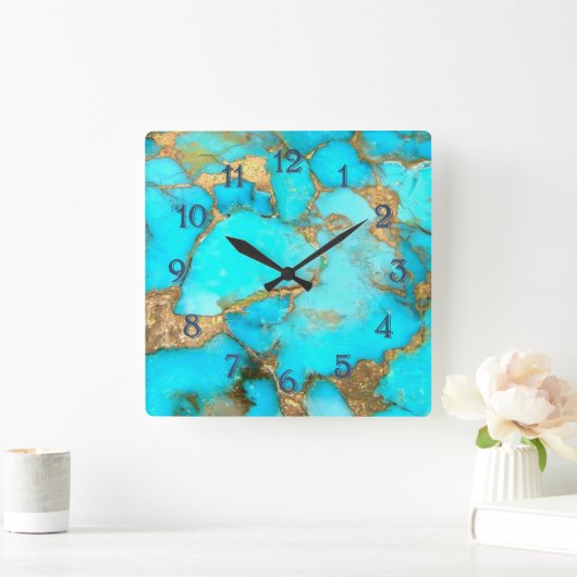 turkooizen grote klok (Huis)