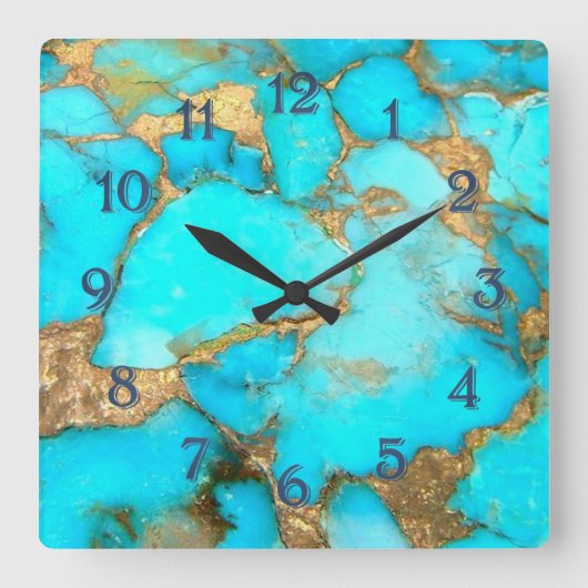 turkooizen grote klok (Voorkant)