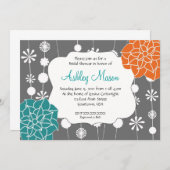 turkooizen, roze en Oranje douches Kaart (Voorkant / Achterkant)